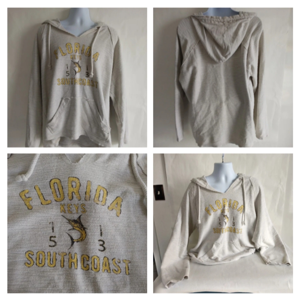 Men's MV Sports Hoodie Sweater, Size X- Large, color Cream, long sleeve, hoodie